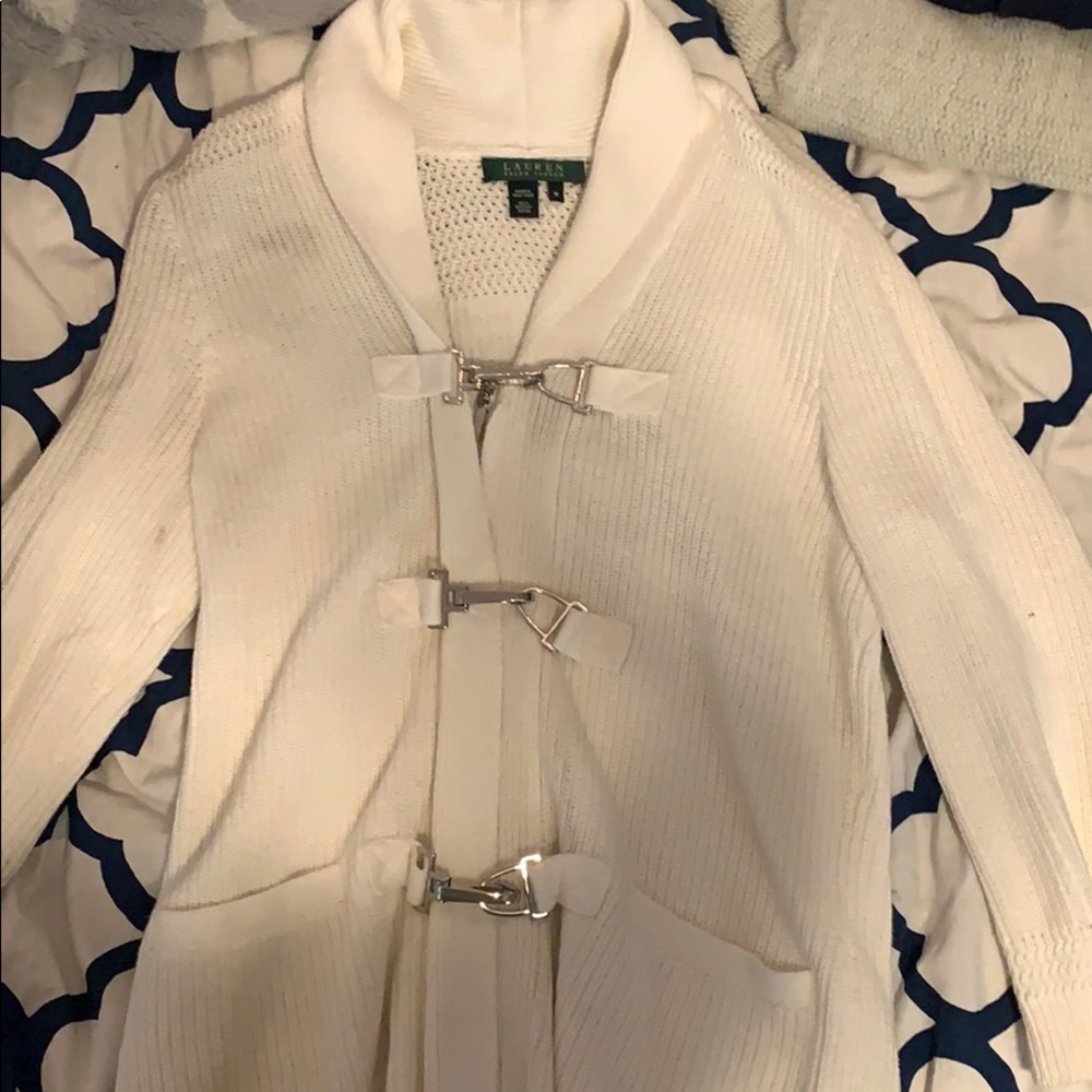 Lauren by Ralph Lauren white cardigan